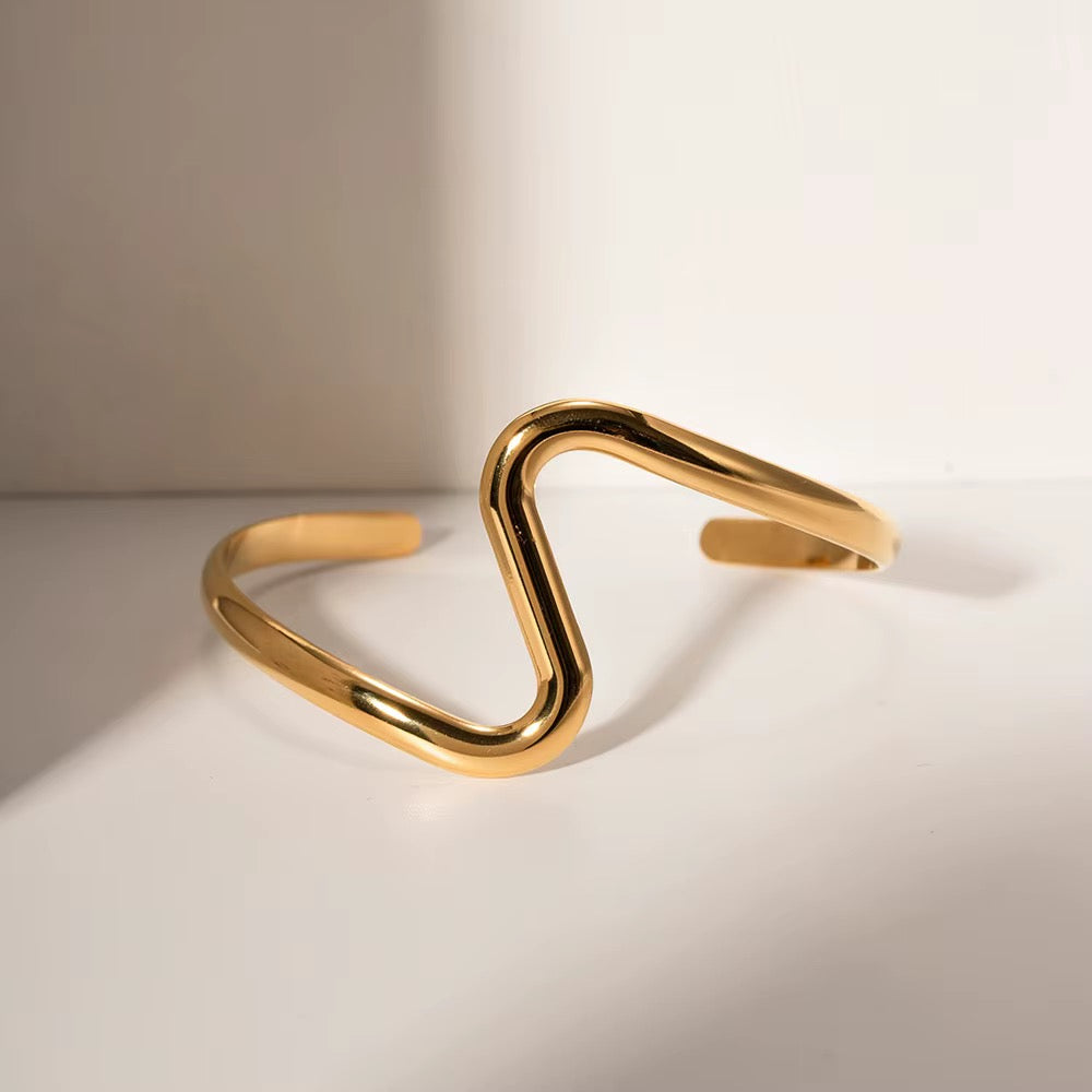 Wire Wave Cuff Bracelet
