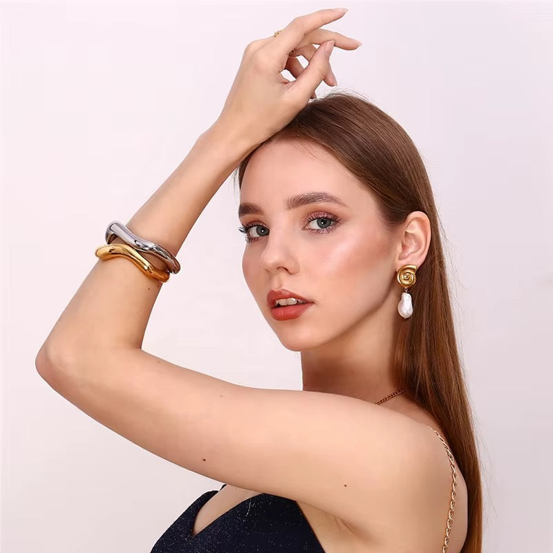 Curled Hook Cuff Bracelet