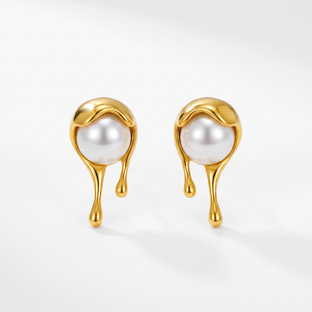 Molten Pearl Earrings
