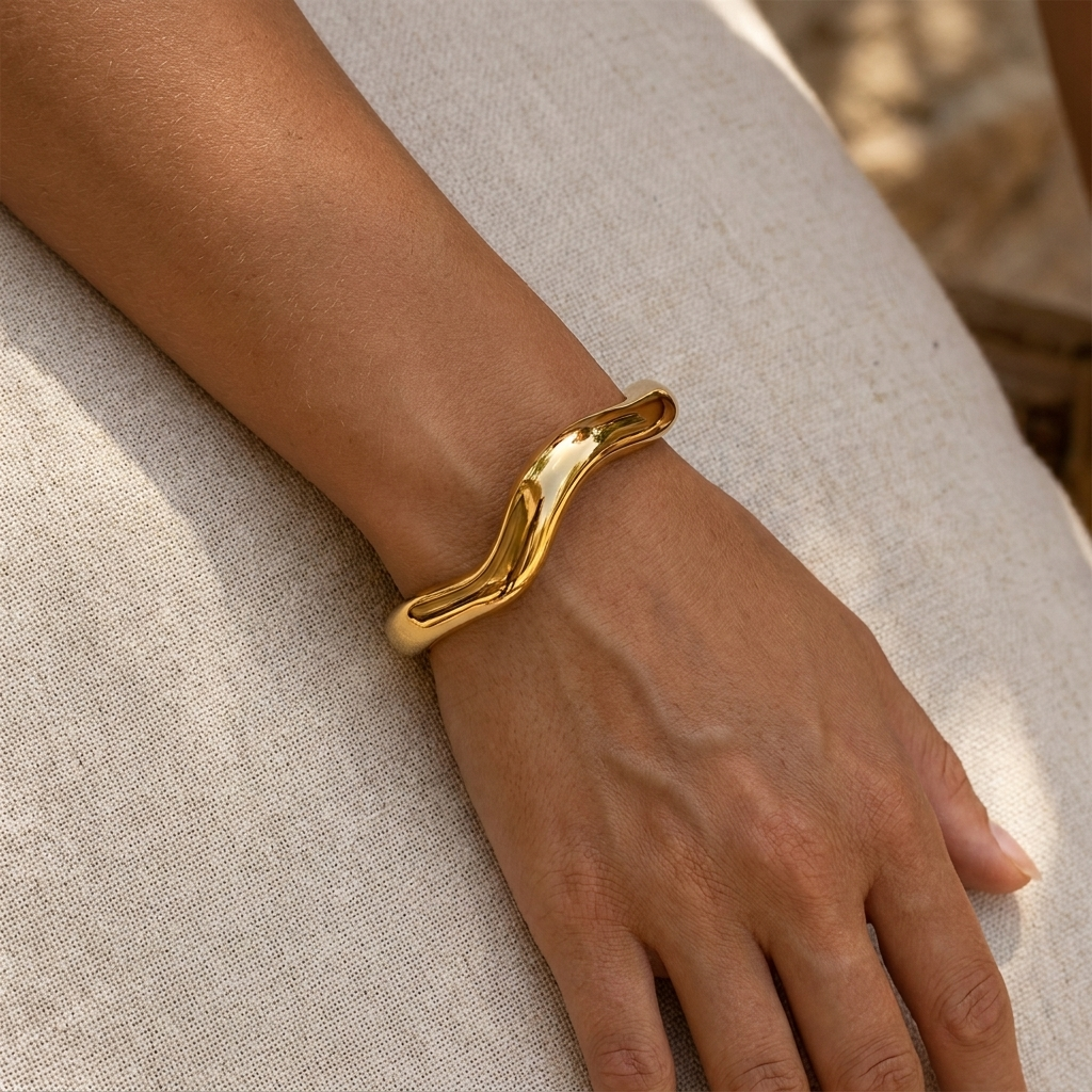 Curled Hook Cuff Bracelet