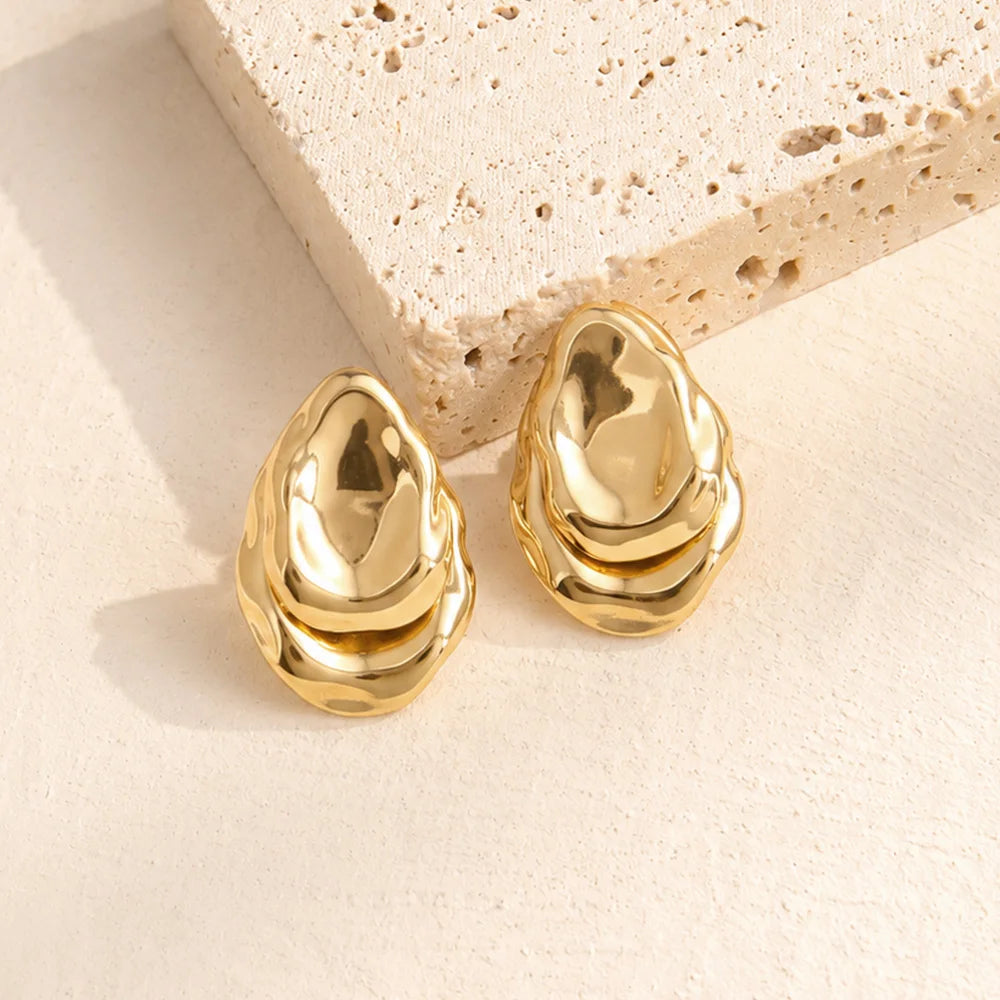 Molten Teardrop Studs