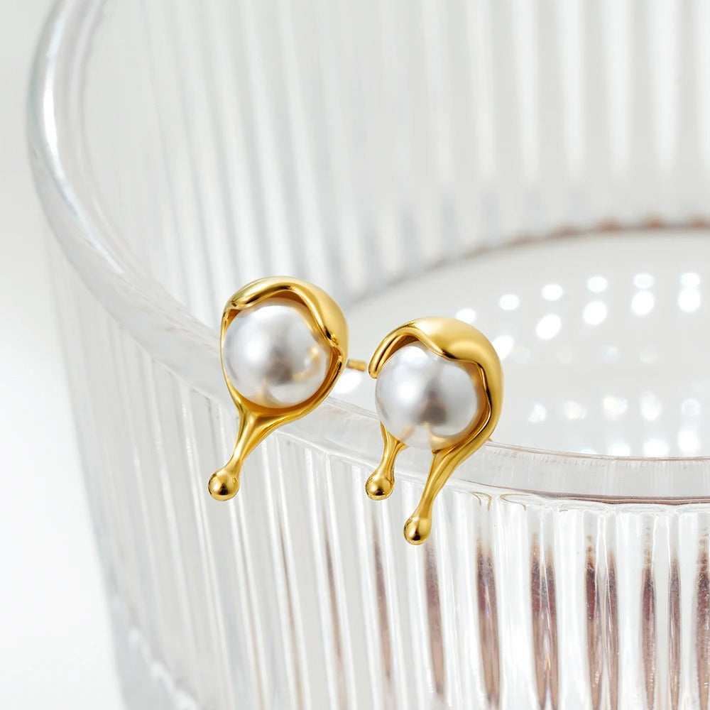Molten Pearl Earrings