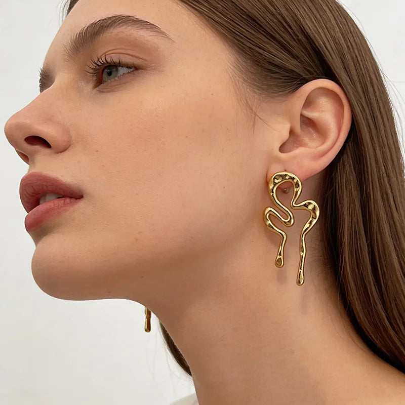 Molten Squiggle Earrings