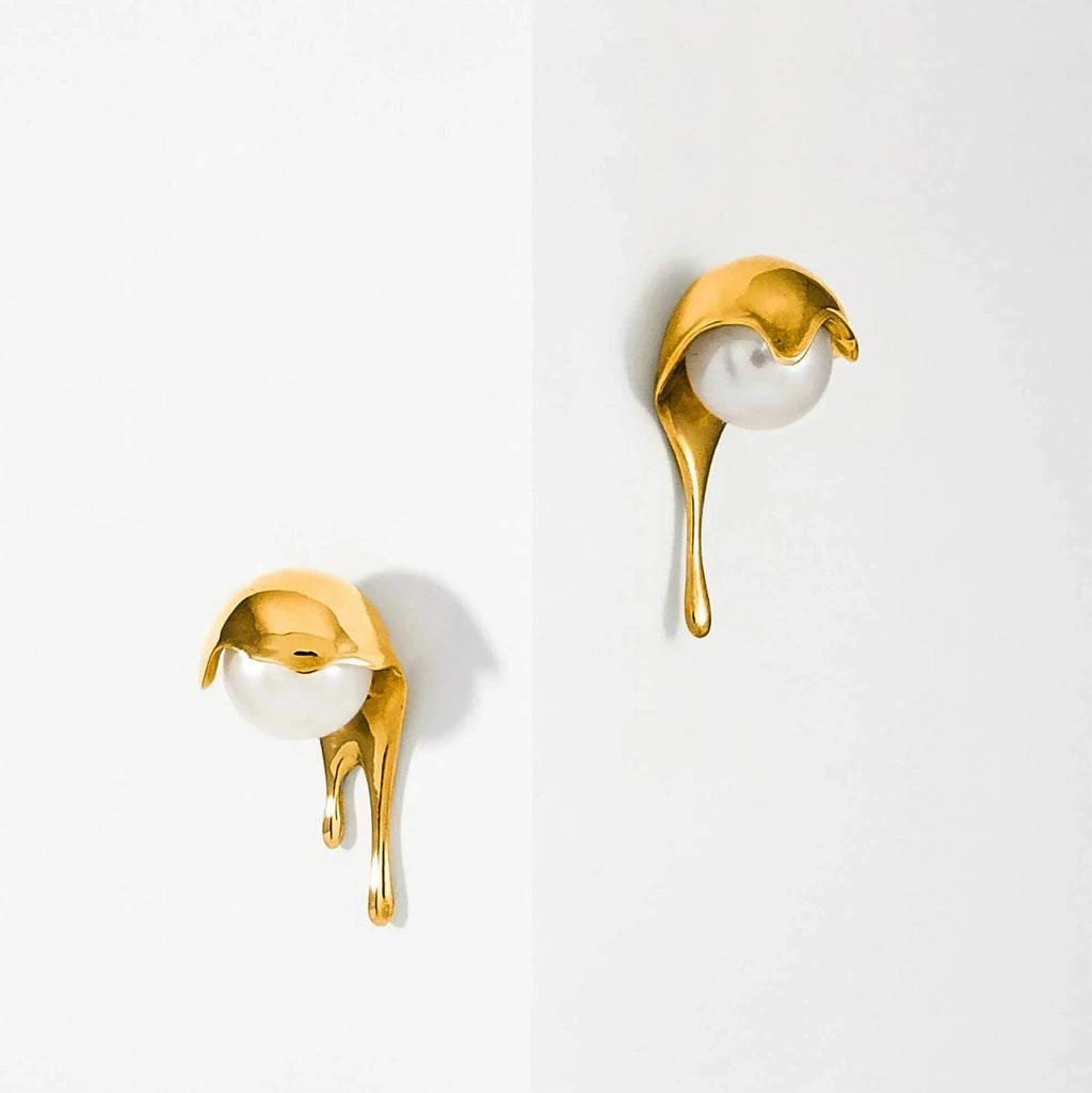 Molten Pearl Earrings