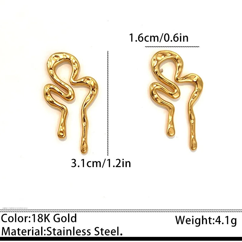 Molten Squiggle Earrings