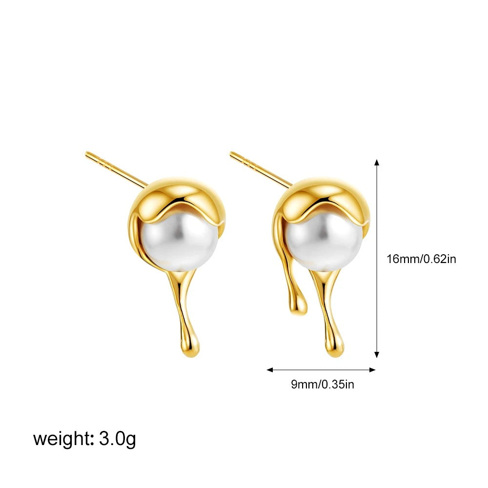 Molten Pearl Earrings