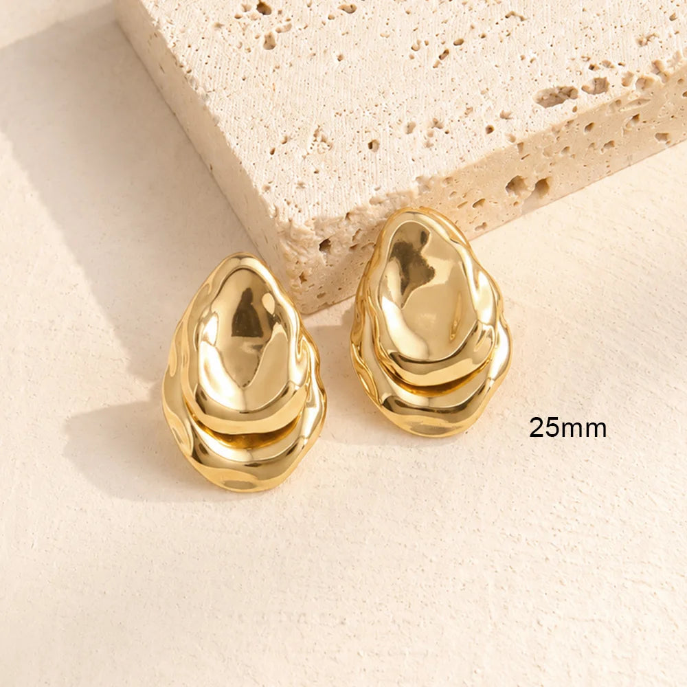 Molten Teardrop Studs